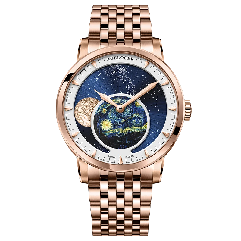 AGELOCER Original Astronomer Watch Van Gogh Oil Painting
