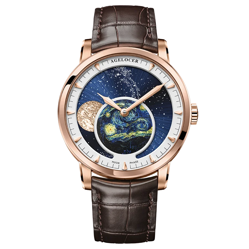AGELOCER Original Astronomer Watch Van Gogh Oil Painting