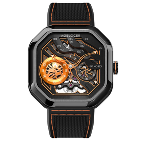 AGELOCER Original Volcano Watch Men's Luxury Luminous Skeleton Automatic Mechanical Watch Birthday Gift for Men